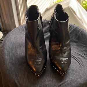 Chanel ankle stiletto boots